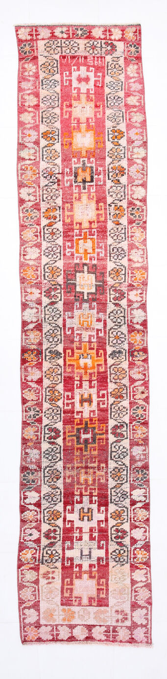 2x12 Vintage Long Runner Rug, 74x354Cm
