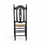 8 (2 x armrest) x ornate wood / bobbin / wicker dining chair / studded chairs