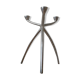 Candelabra or tripod candlestick in aluminum Scandinavian decorative object