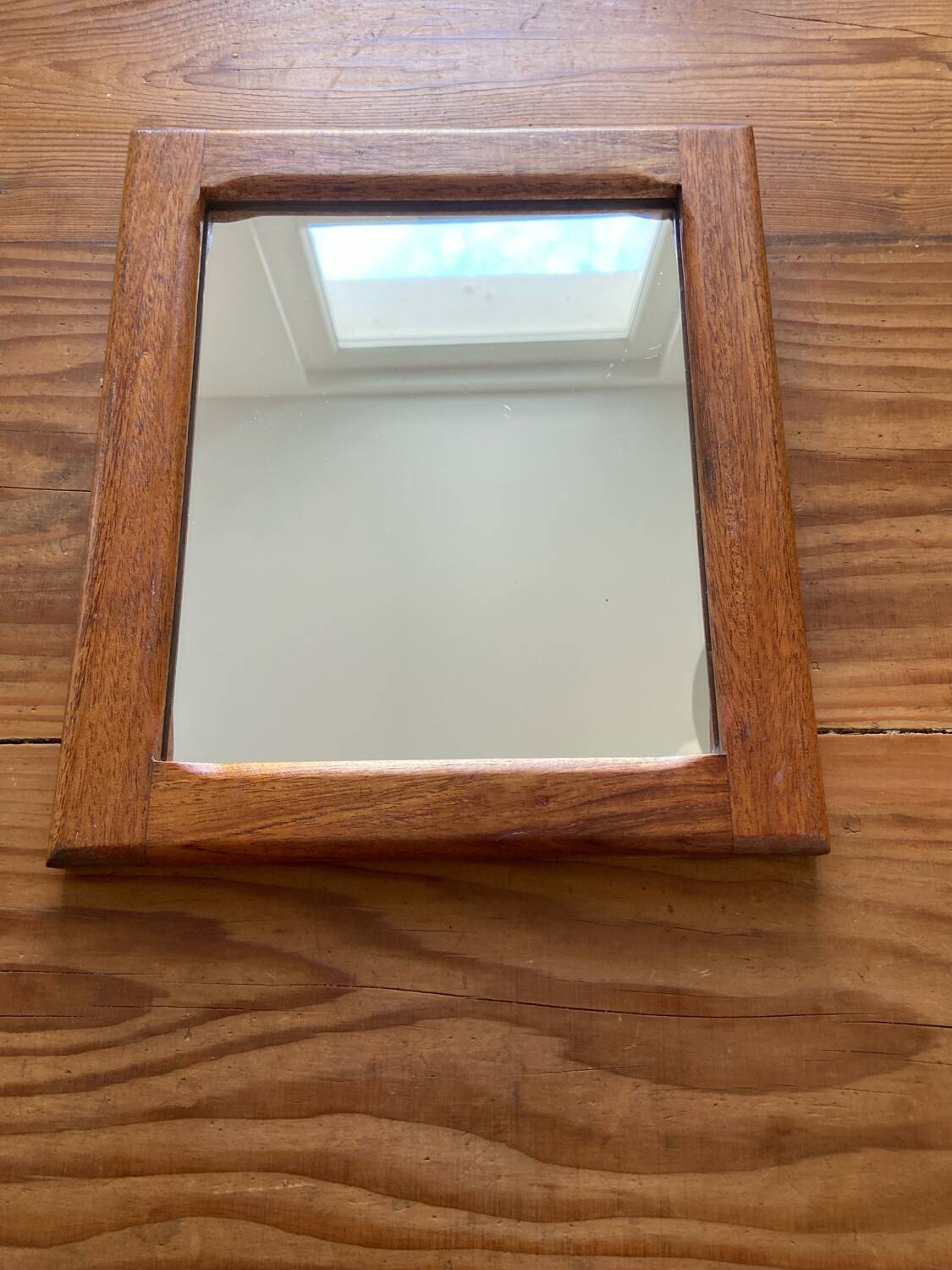 Vintage Scandinavian teak mirror