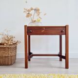 Mahogany bedside table by Jacques Hauville for Roche Bobo