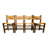 Set of 4 Maison Regain leather chairs