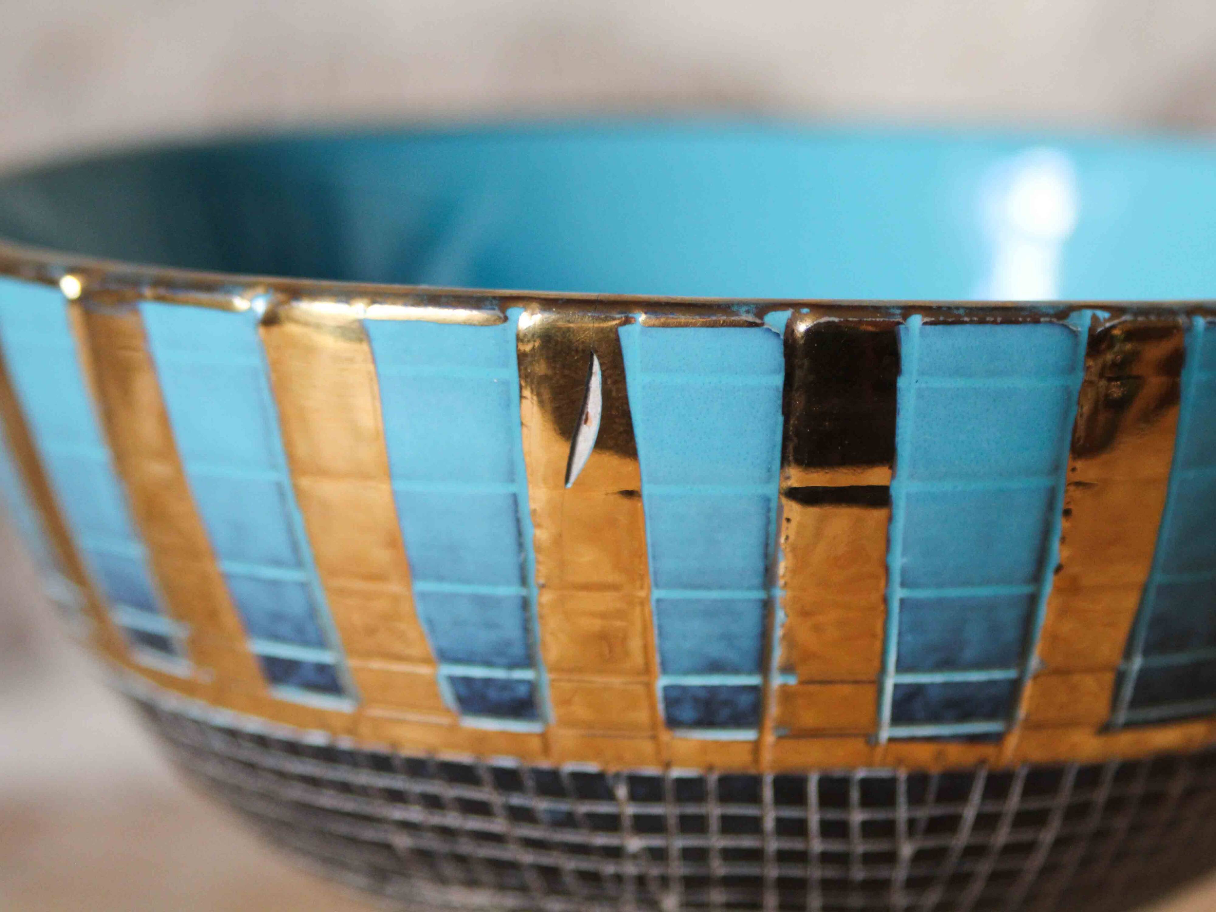 Seta Series footed bowl by Aldo Londi for Bitossi