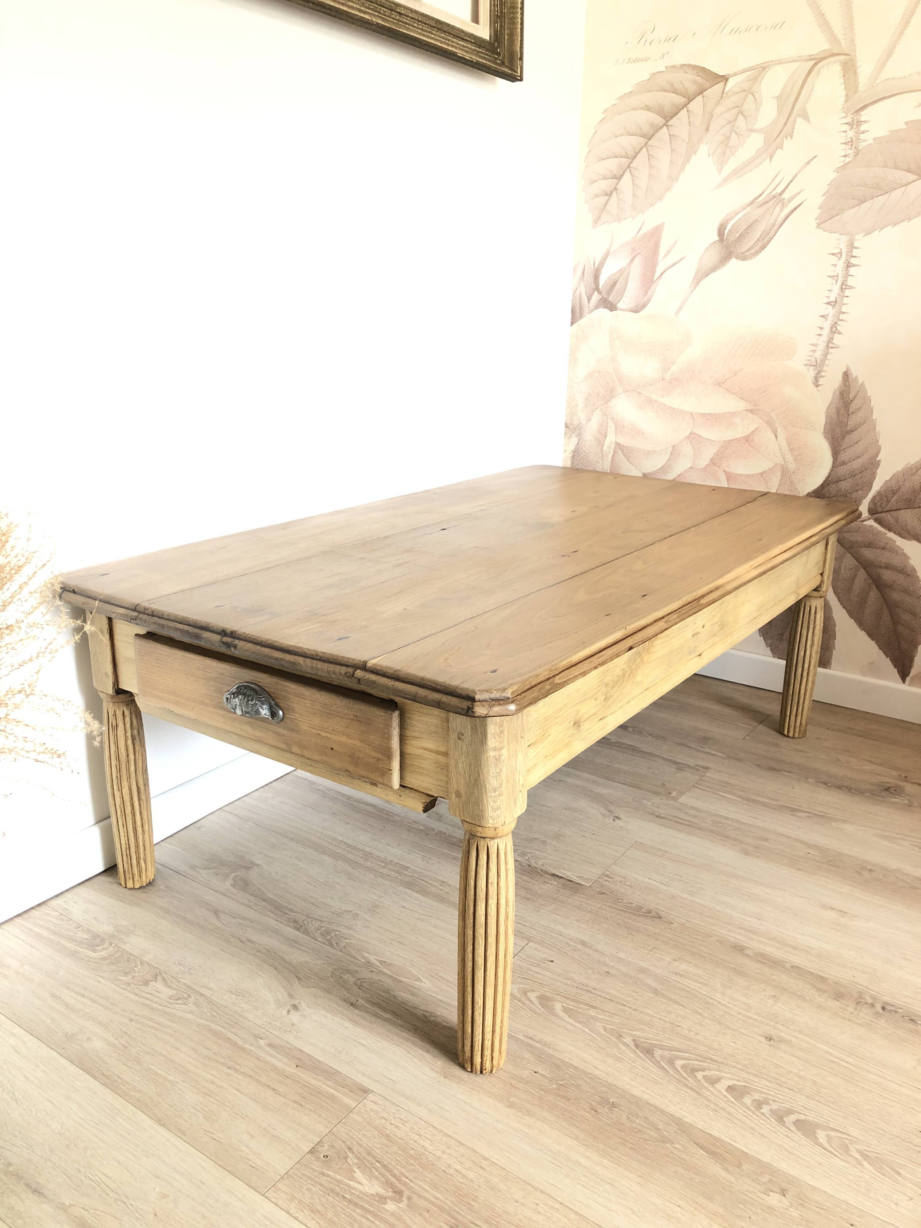 Farmhouse table, living room, solid oak