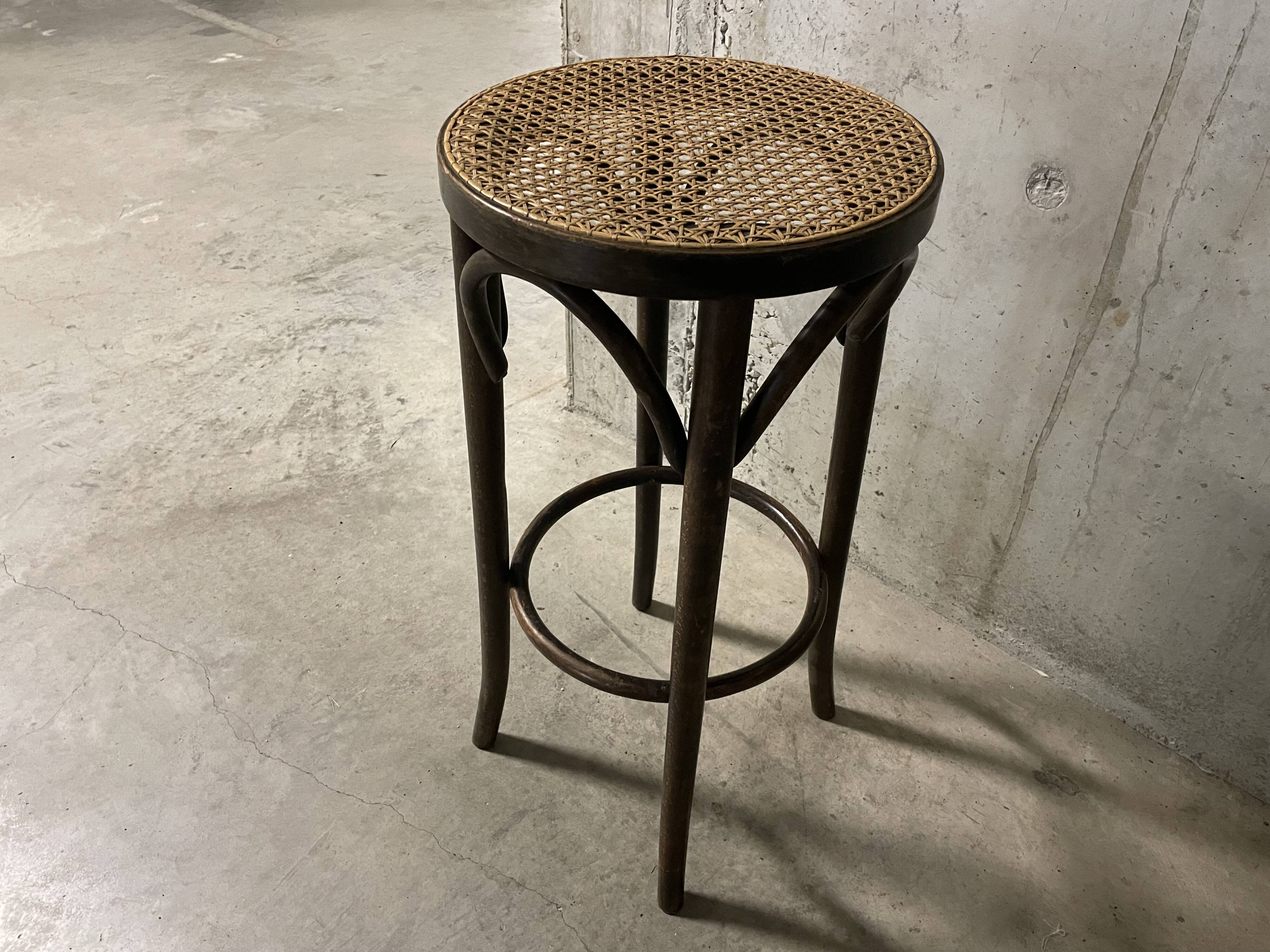 Cane bar stool