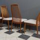 Set of 4 Kai Kristiansen dining chairs 1960s  in White Boucle