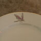 4 Dessert plates country décor birds and mosquitoes
