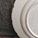 Français plat à asperges antique, majolique, barbotine
