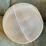 Lampe globe en verre d'holophane, 1960s