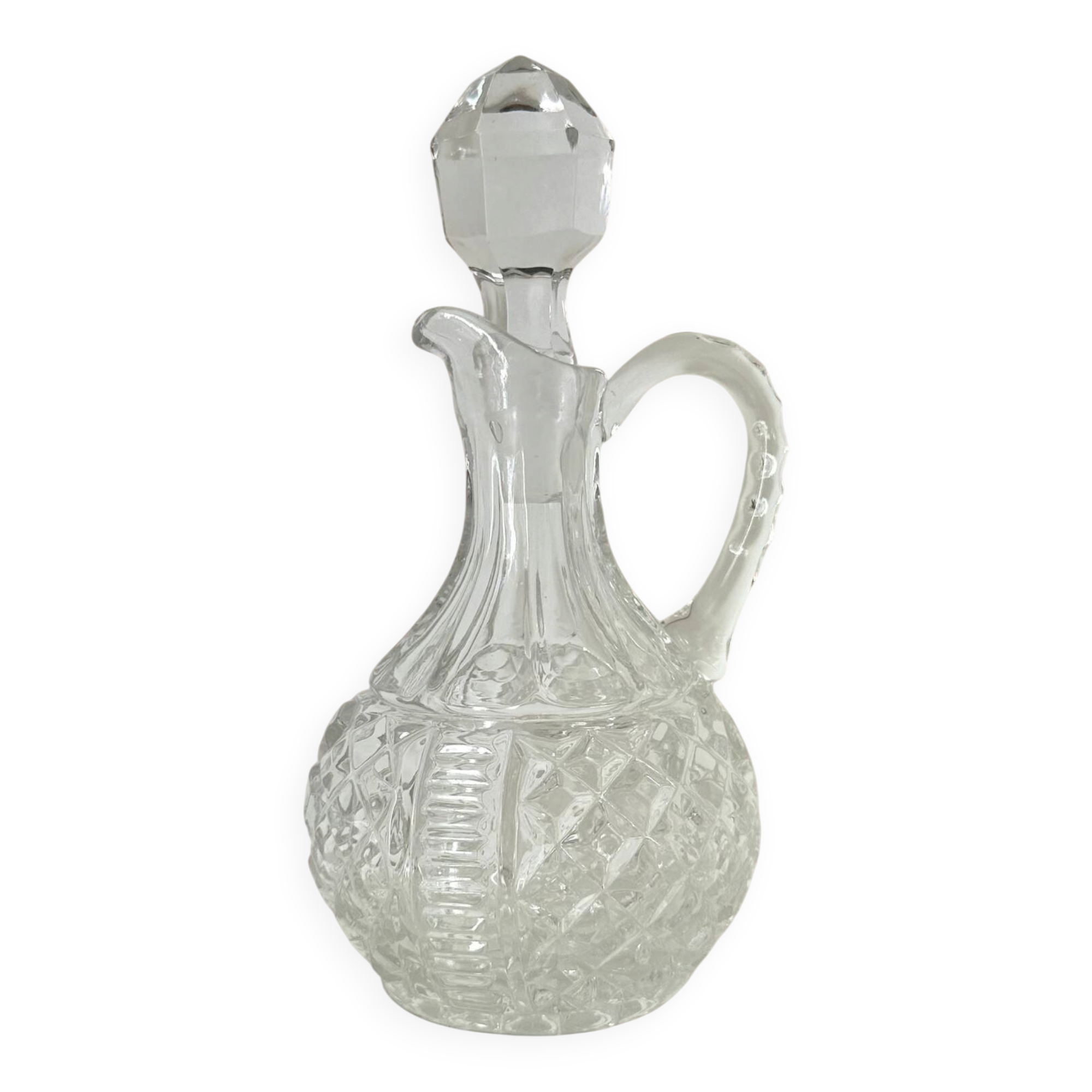 Cut crystal oil jug