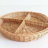 Rustic French Provence Wicker Basket Centerpiece / Vide-Poche – Mid 20th Century