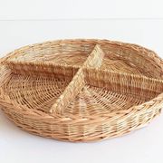 Rustic French Provence Wicker Basket Centerpiece / Vide-Poche – Mid 20th Century