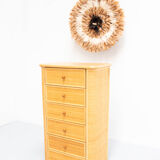 Vintage Bohemian Rattan Chest of drawers