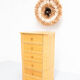 Vintage Bohemian Rattan Chest of drawers