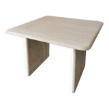 Square travertine coffee table