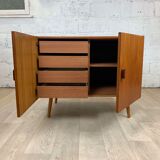 Scandinavian teak buffet with drawers, 60s