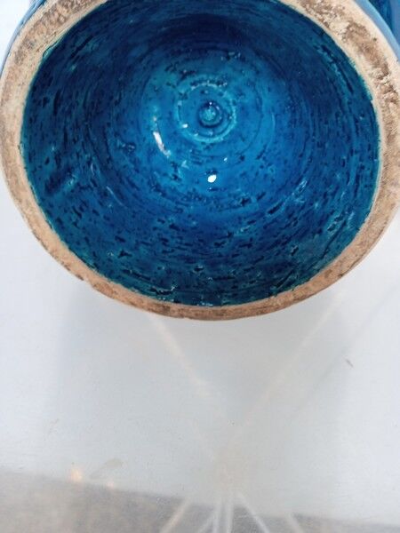 Vase aldo londi bitossi rimini blue ep 1960/70 italy