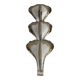 Henri Fernandez wall light 1970 vintage 70s Ginkgo leaves