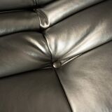 Silver leather Togo 3-seater sofa by Michel Ducaroy for Ligne Roset