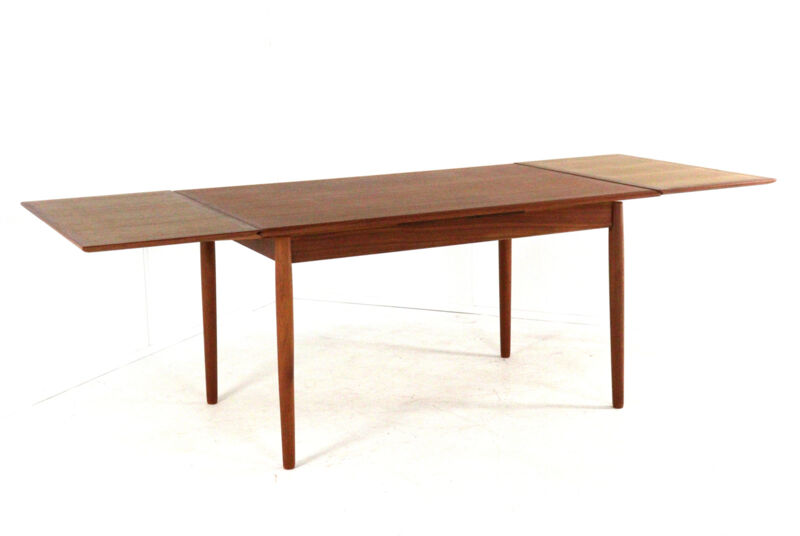 Table à manger rectangulaire extensible danoise 'Siem' en teck