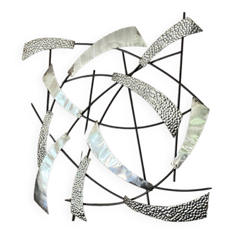 Wall sculpture or metal panel. 1970.