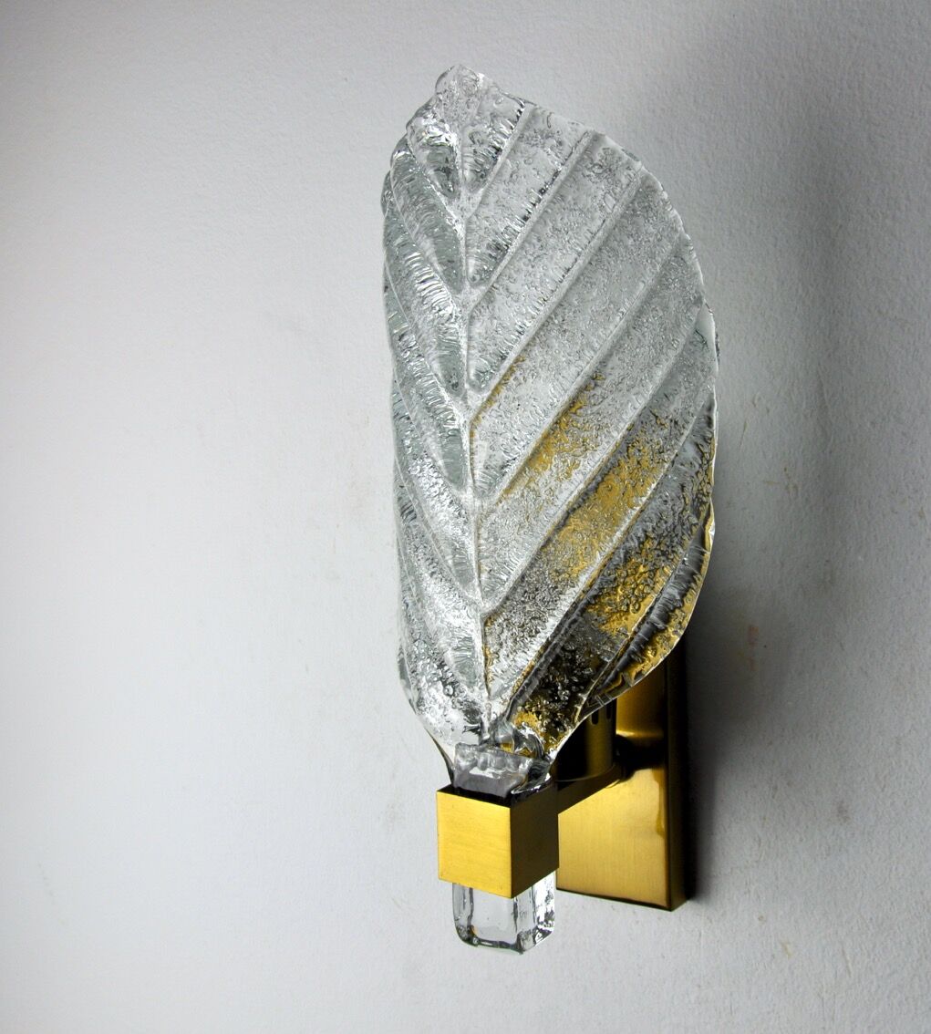 Wall lamp "sheet" by Carl Fagerlund, Murano glass, Germany, 1970