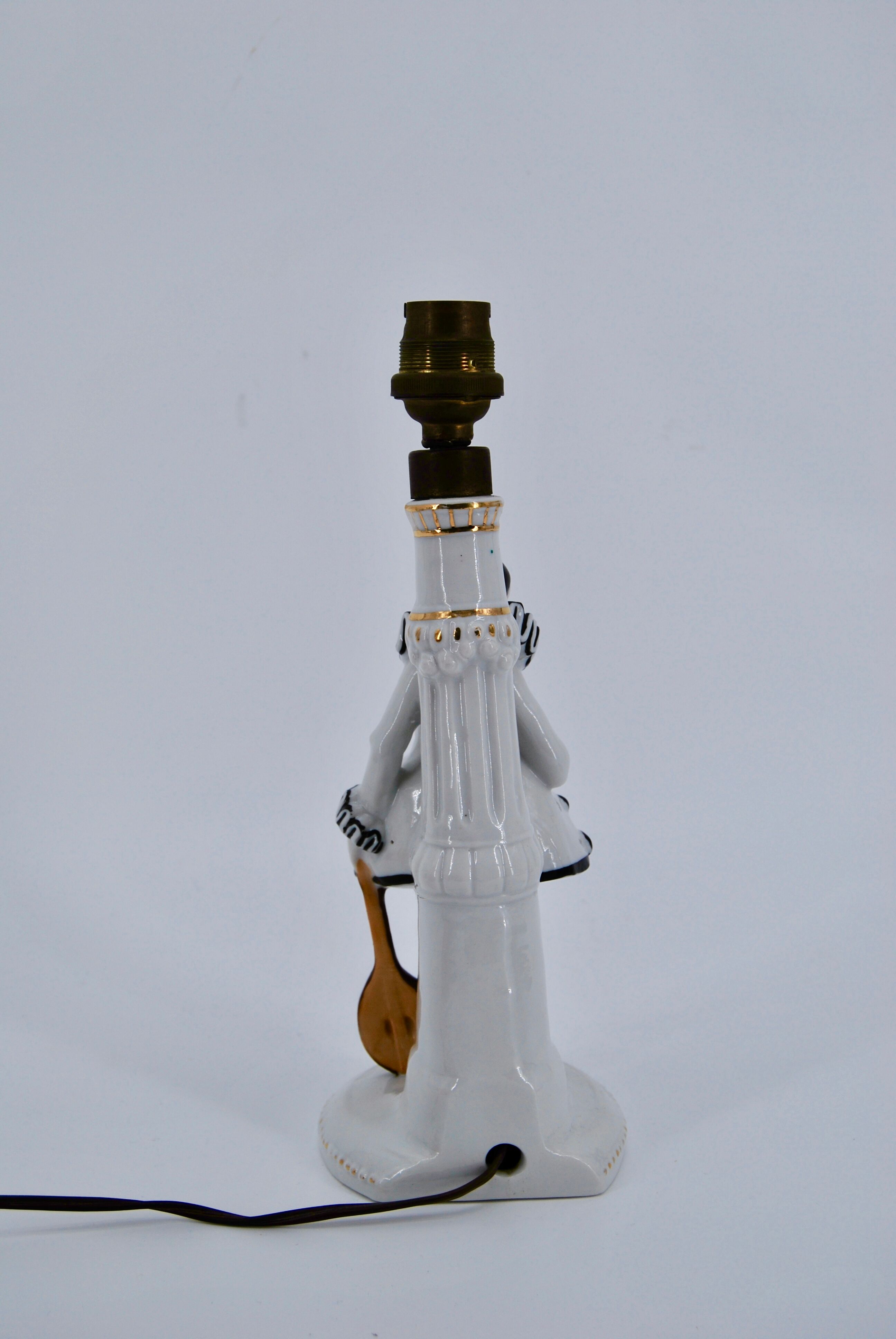 Old art deco ceramic lamp Pierrot 1930/40