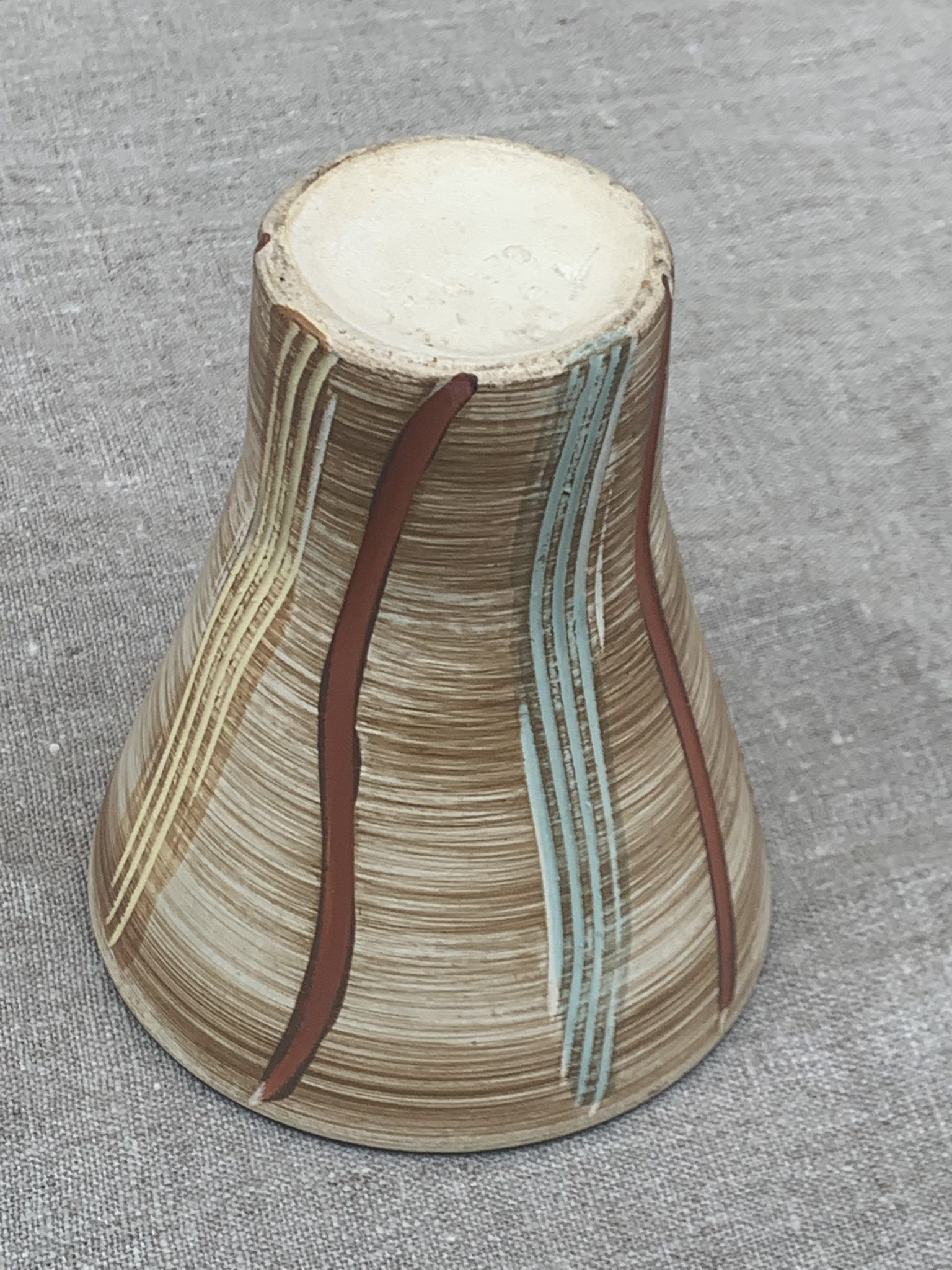 Vase en céramique émaillée hohr made in germany numéroté design et vintage