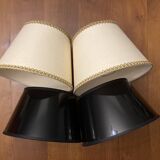 4 lampshades, including 1 free, cream and black