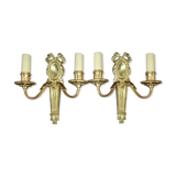 Paire d'appliques au noeud style Louis XVI Petitot