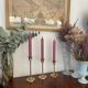 Bougeoirs scandinaves en laiton vintage