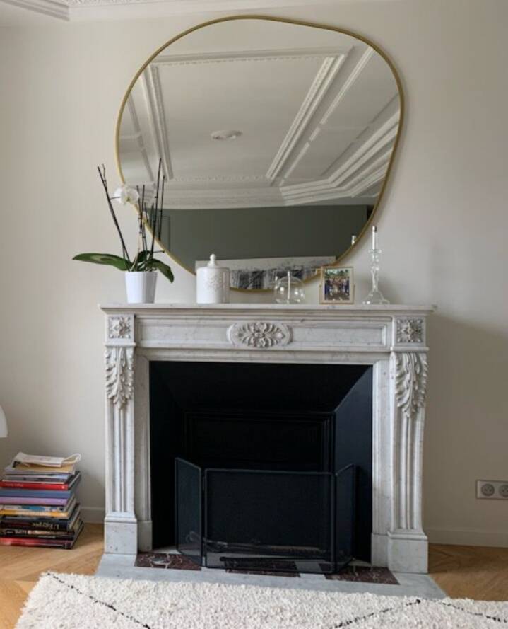 Bossa Nova gold metal mirror 100 cm D