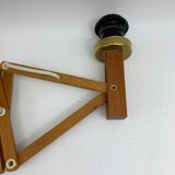 Extendable accordion wall lamp Scandinavian style in wood