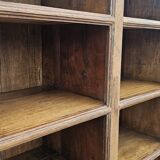 Open bookcase with 12 teak compartments