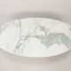 Mid-century italian marble oval coffee table, 1980s