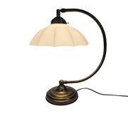 Banker's lamp - table lamp - opaline glass - brass - 3rd quarter of the 20t