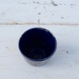 Mug en céramique bleu émaillé à coulures