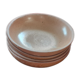 4 écuelles en grès beige