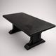 Wooden table with a black patina and two extensions – 180 to 260 cm