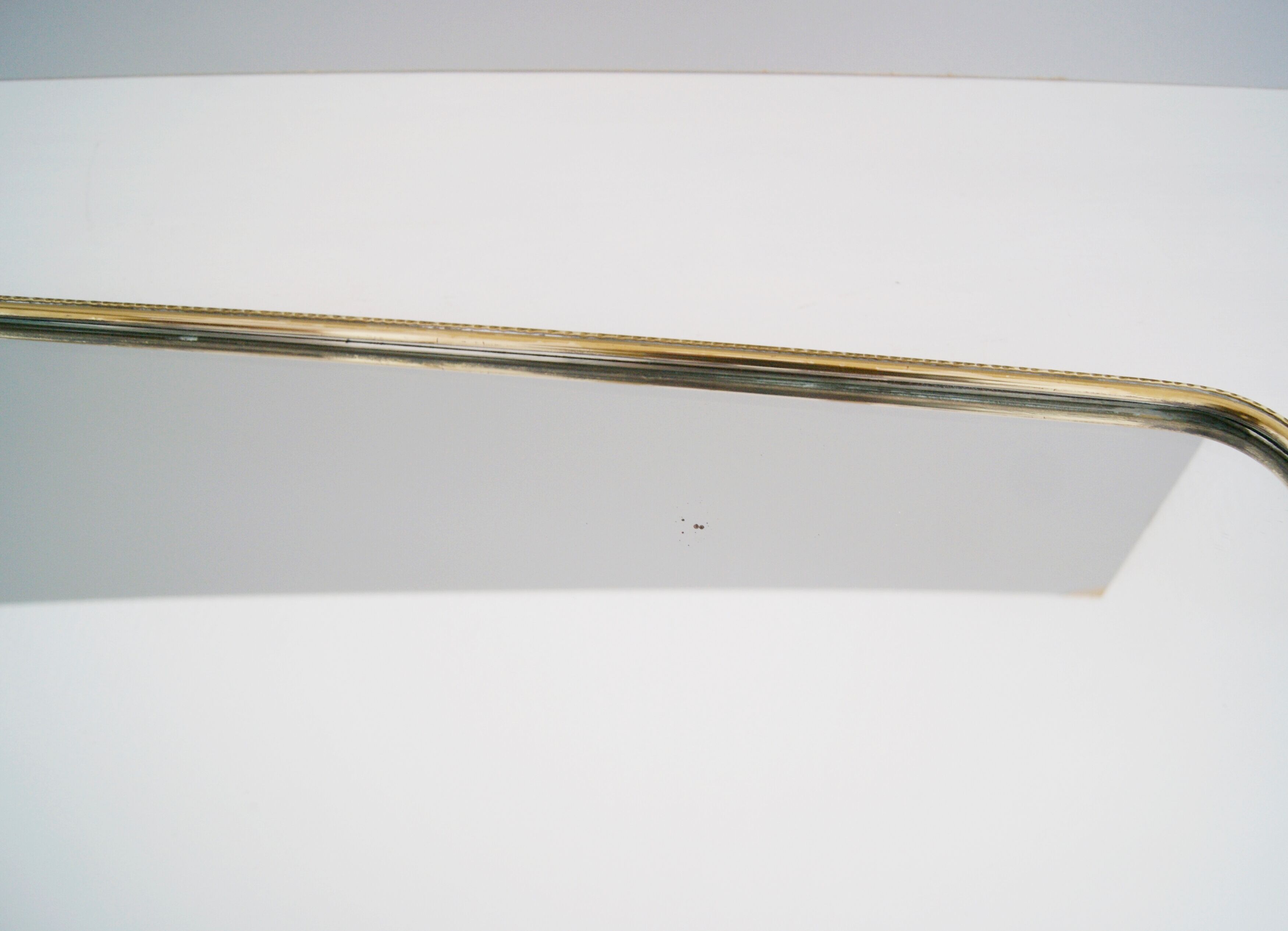 Mid century brass mirror, 40x74cm