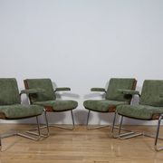 Chrome and Teak Chairs by Gordon Russell, United Kingdom, 1970s, Set of 4