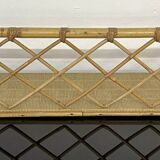 Vintage rattan wall shelf