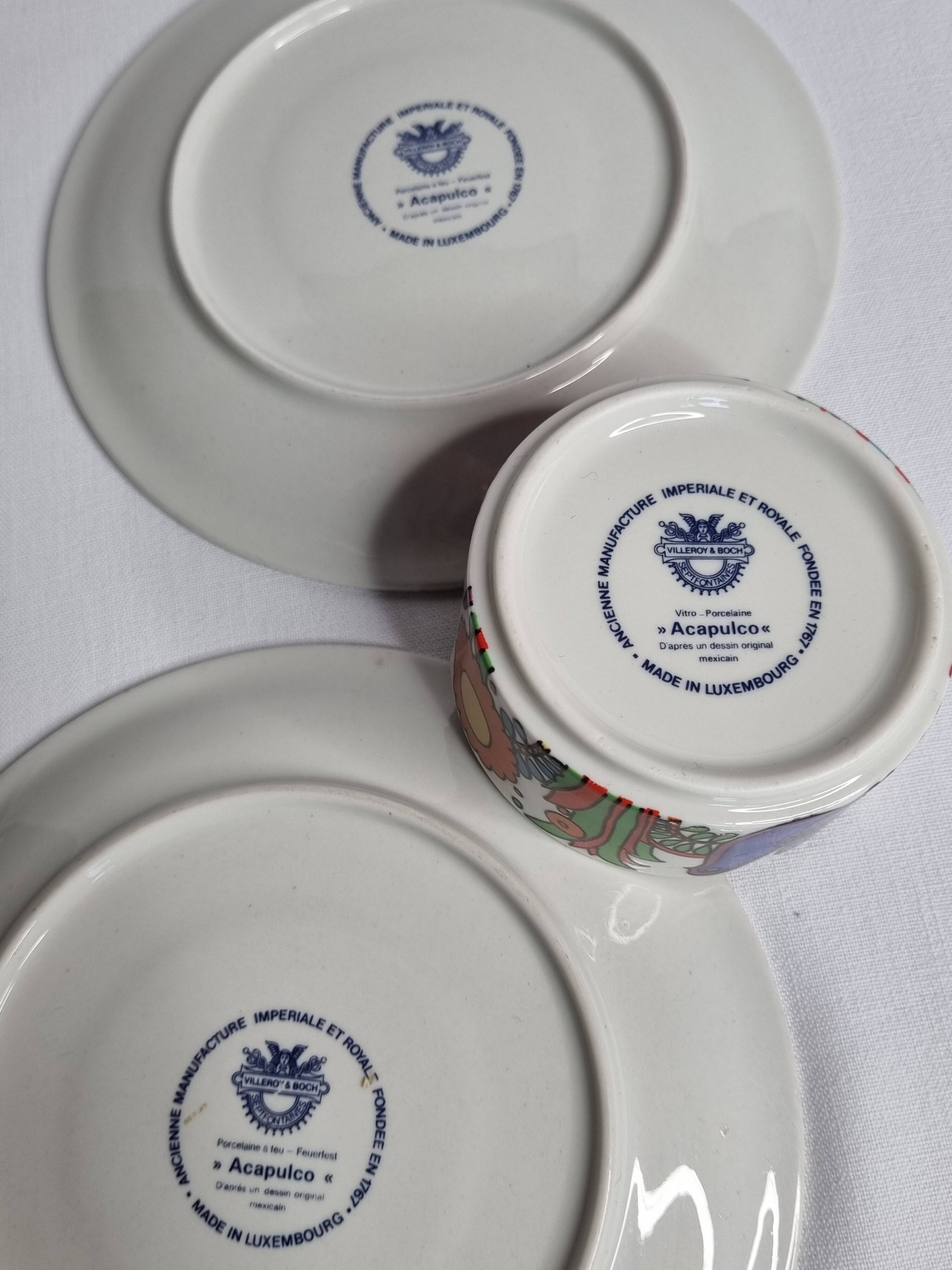 Villeroy and Boch "Acapulco" saucer and sugar bowl set