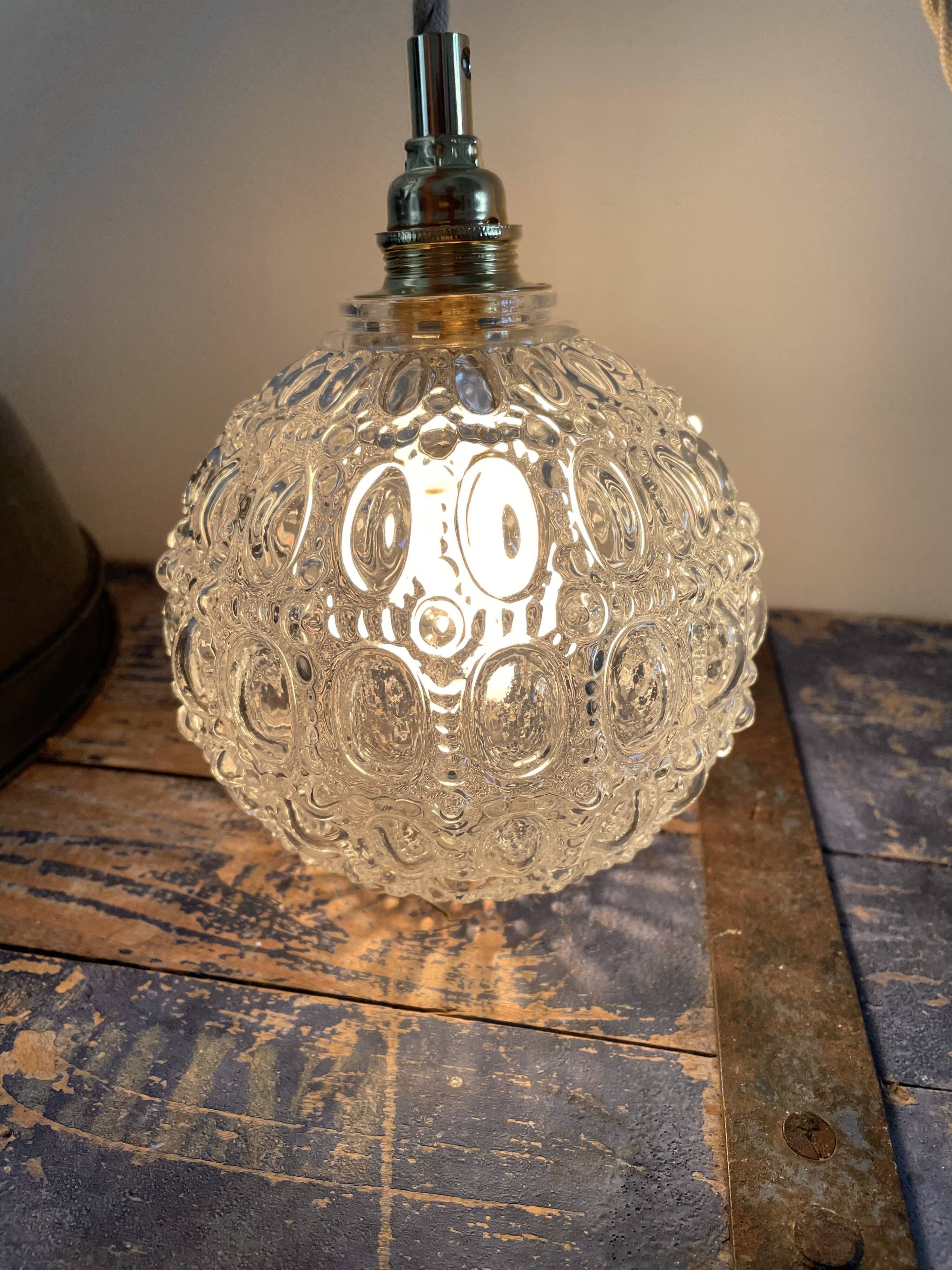 Set of two new electrified vintage globe walkers