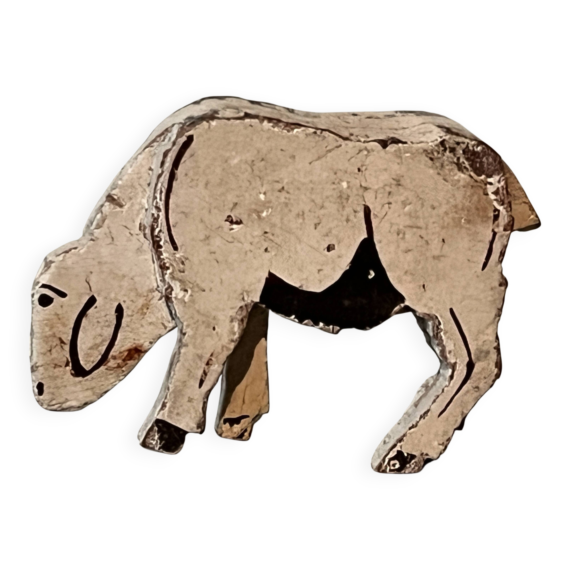 Wooden sheep, farm animals, antique toy