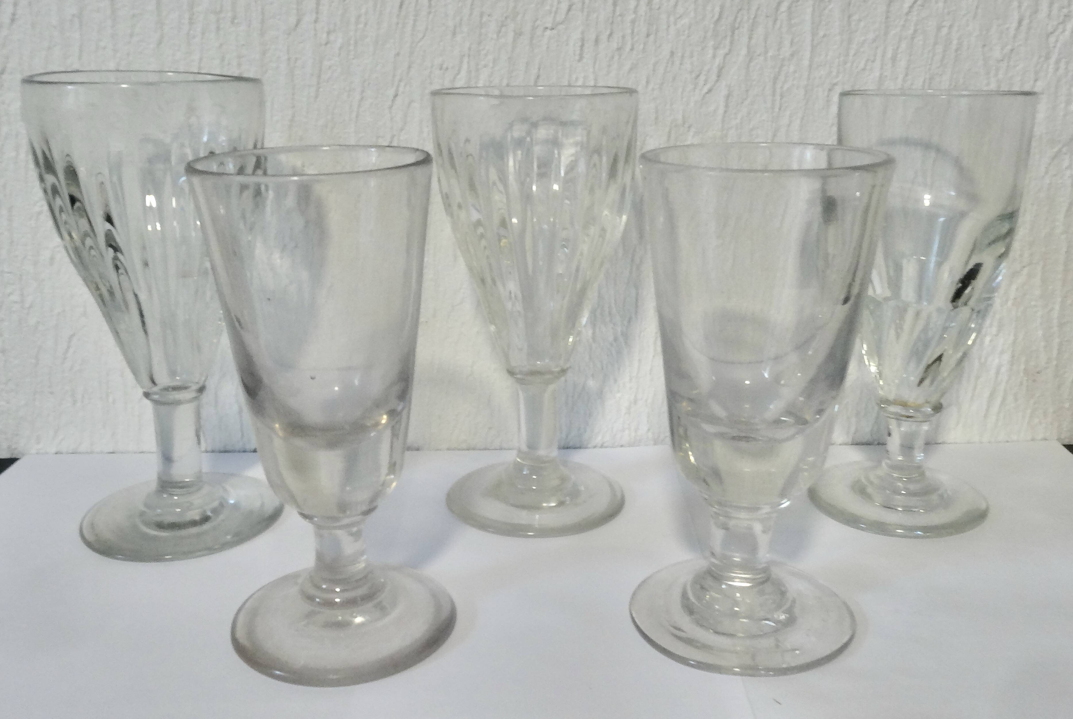 lot of absinthe glasses