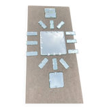 Beveled mirror glass - knife holders, bottle coasters