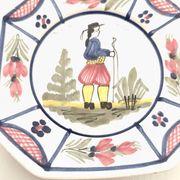 3 small Henriot Quimper plates