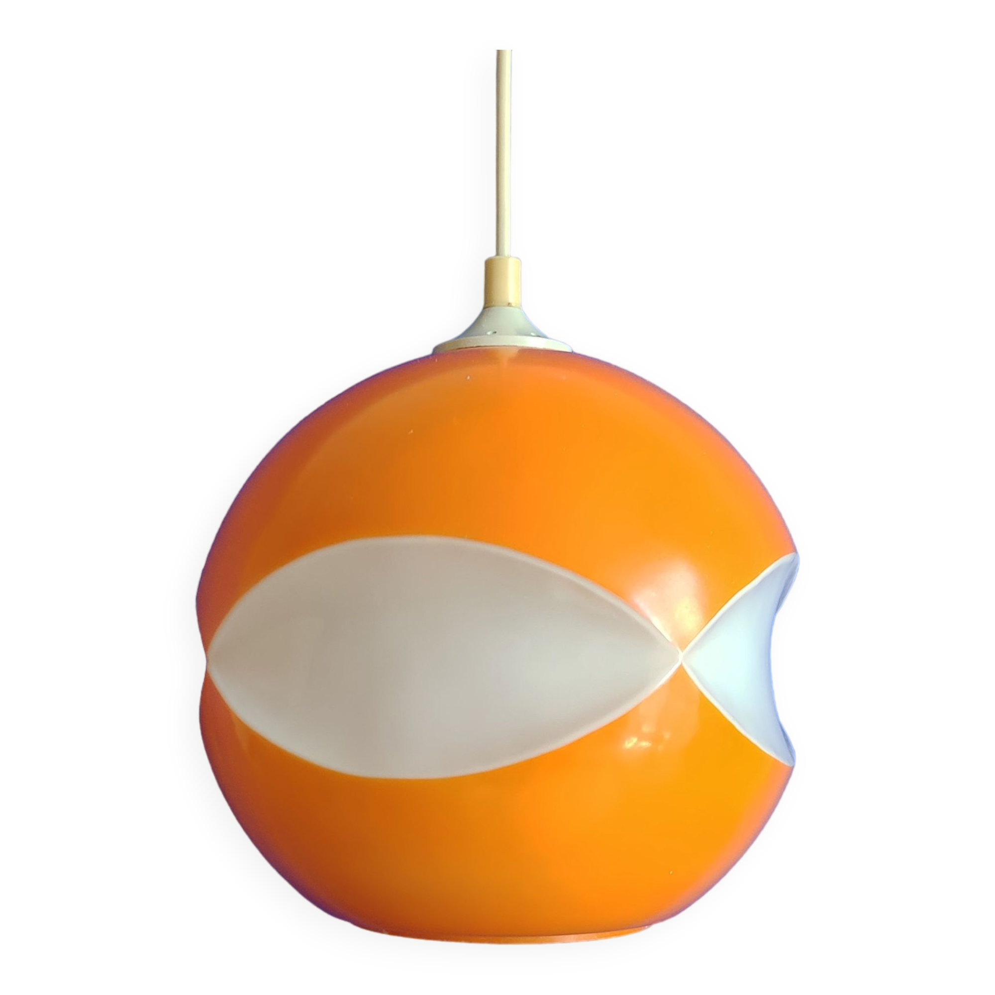 Vintage space age pendant lamp with abstract pattern