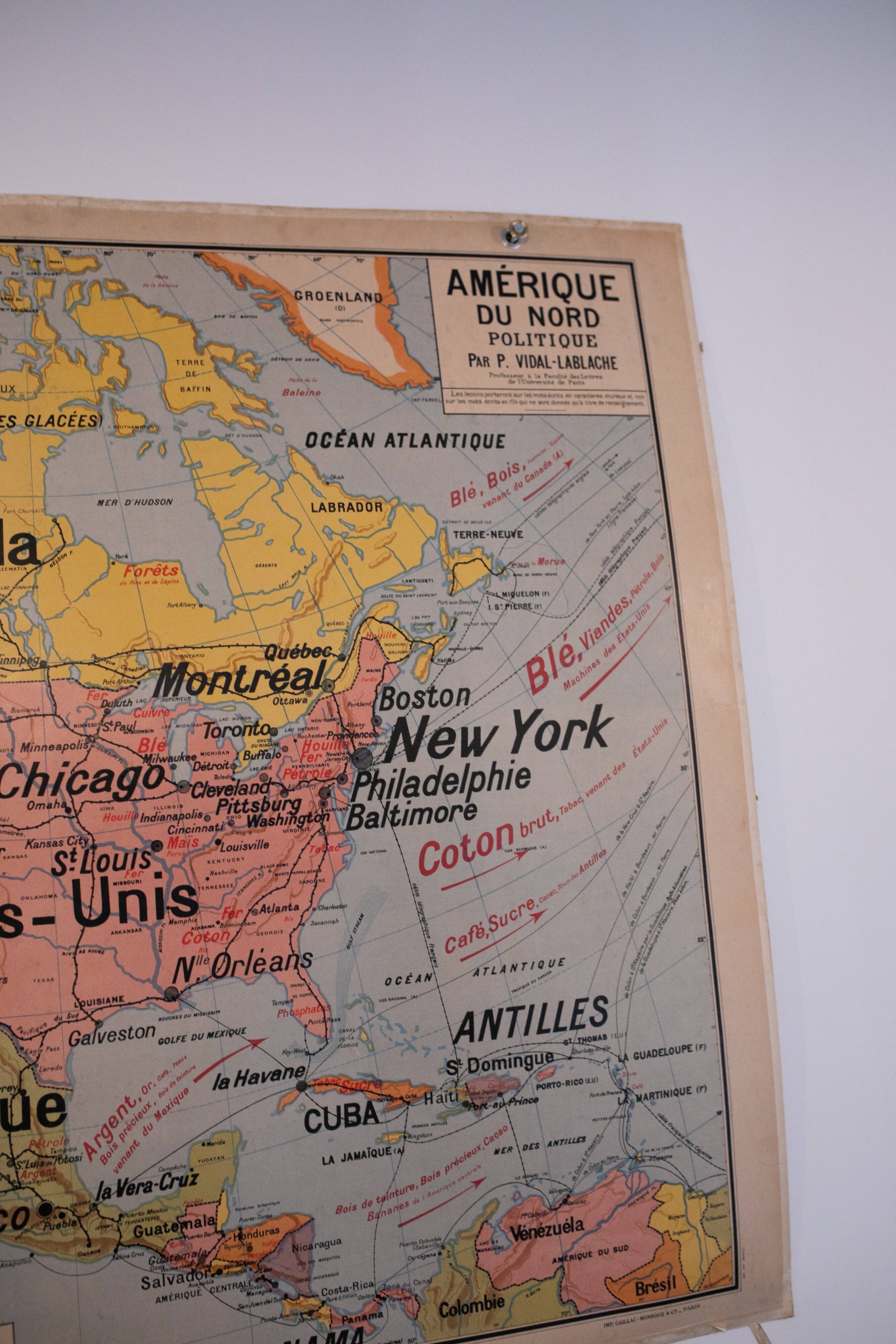 Carte VidalLlablache Amérique du nord